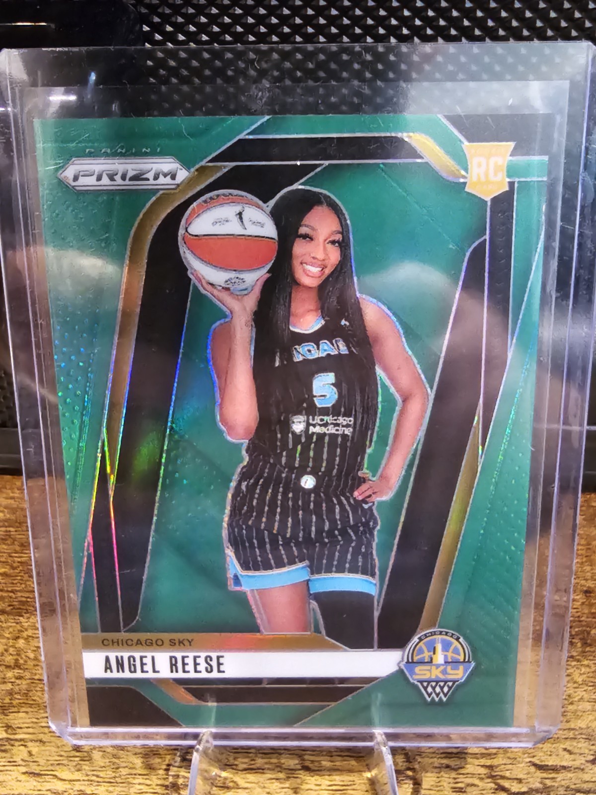 2024 Panini Prizm Angel Reese #147 Green Prizm (RC)