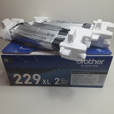 NEW GENUINE - BROTHER TN229XL 2-PACK BLACK TONER - TN229XLBK SEALED BAGS