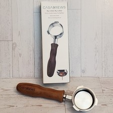 51mm Espresso Bottomless Portafilter 3 Ears Wood Handle CASABREWS 51BPCAS