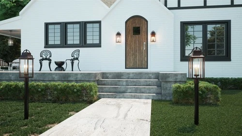 Manning 3-Light Outdoor Wall Mount in Western Bronze - Picture 6 of 7