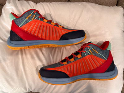 Men's Basketball Sneakers Size 8.5 AND1 Explosive T Low Top -Red/Blue/Flame NEW