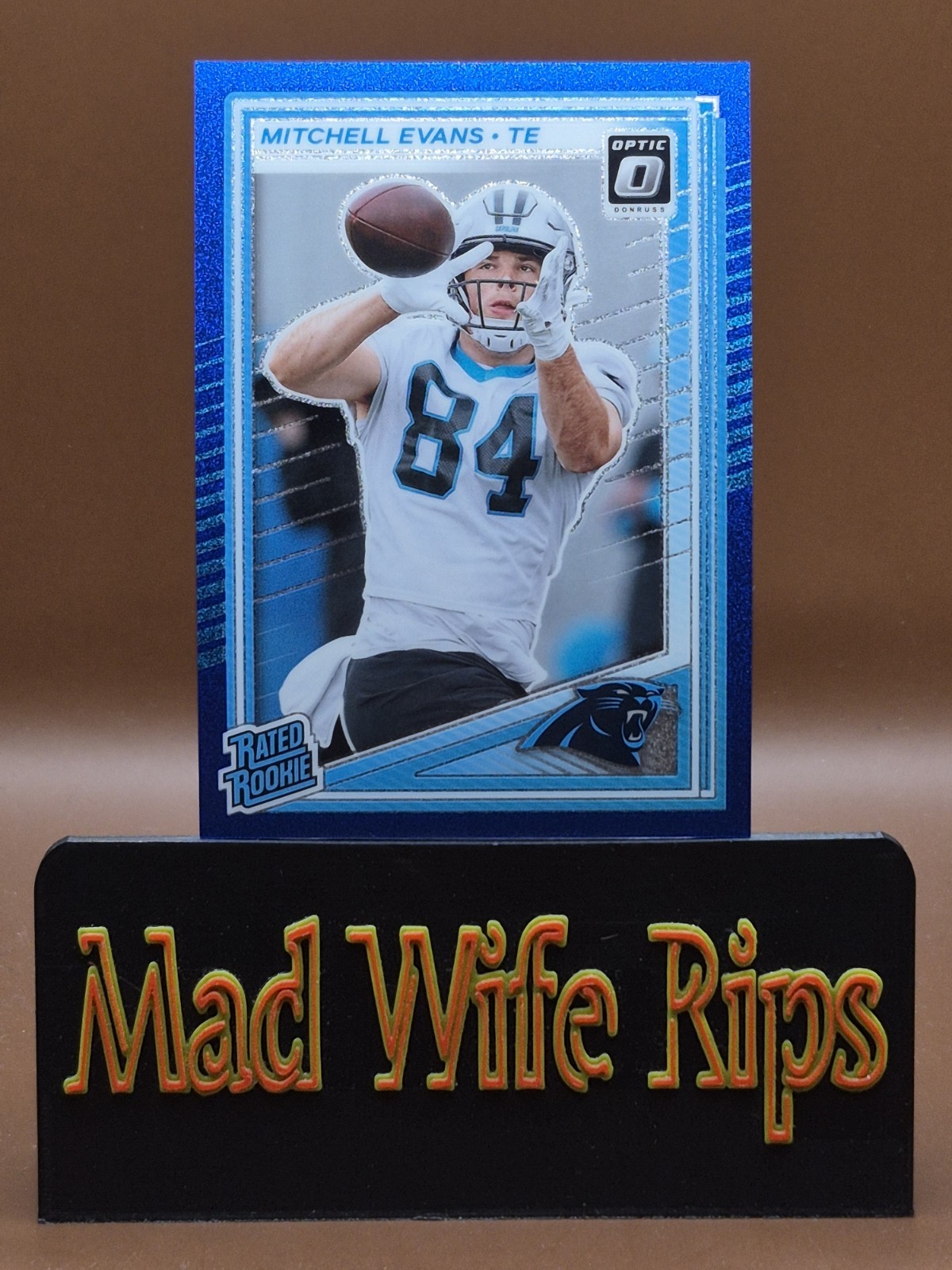 2025 Donruss Optic Mitchell Evans RC #254 Rated Rookie Blue Glitter Prizm SSP! 