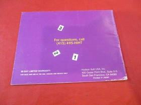 Mendel Palace Nintendo NES Instruction Manual Booklet ONLY