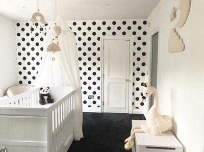 Cam Cam Copenhagen Baby Mädchen rosa Kinderzimmer Wandbild Deko Mond Stern Wolke