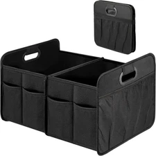 Simple Deluxe Car Trunk Organizer, 2 Compartments Collapsible Trunk Storage, Ant