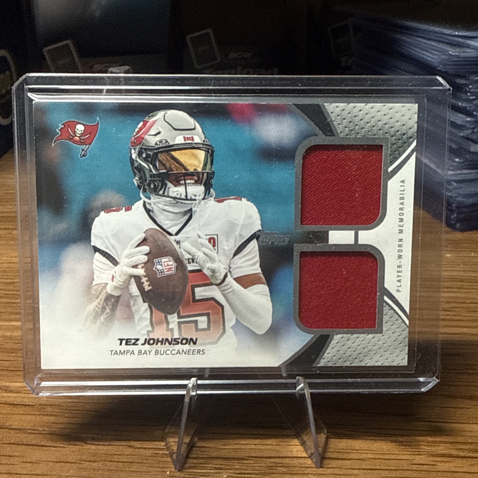 Topps 2026 Football Tez Johnson MDR-TJ NFL Material Dual Relic
