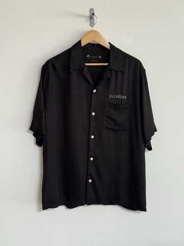 Allsaints “Disorder” Short Sleeve Shirt Holiday Festival Black XXL/Relaxed Fit