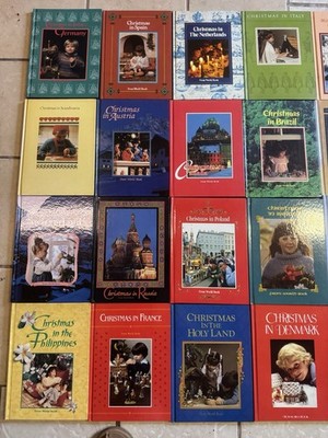 Set of 25 World Books Christmas Around The World Hardcover Books Vintage
