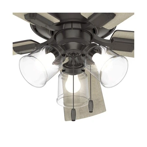 Hunter Fan Crestfield Ceiling Fan 52In Bronze Bleached Grey Pine - Picture 4 of 8