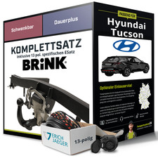 Für HYUNDAI Tucson Typ TL,TLE Anhängerkupplung schwenkbar +eSatz 13pol 15- NEU