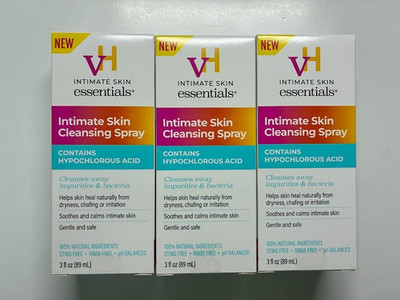 3 X VH essentials Intimate Skin Cleansing Spray 3fl oz Exp 02/28 New Sealed