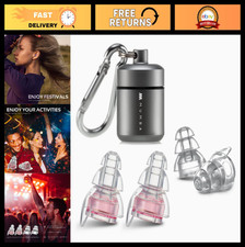 Reusable High Fidelity Concert Earplugs - 24dB Noise Reduction for Musicians  F