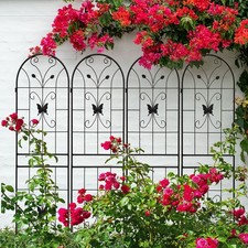 4 Pack Metal Garden Trellis 71x19.7 Rustproof Climbing Plant Support Outdoor