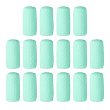 16 Pack Silicone Bottle Covers for Travel, Stretching Elastic Sleeves, Green