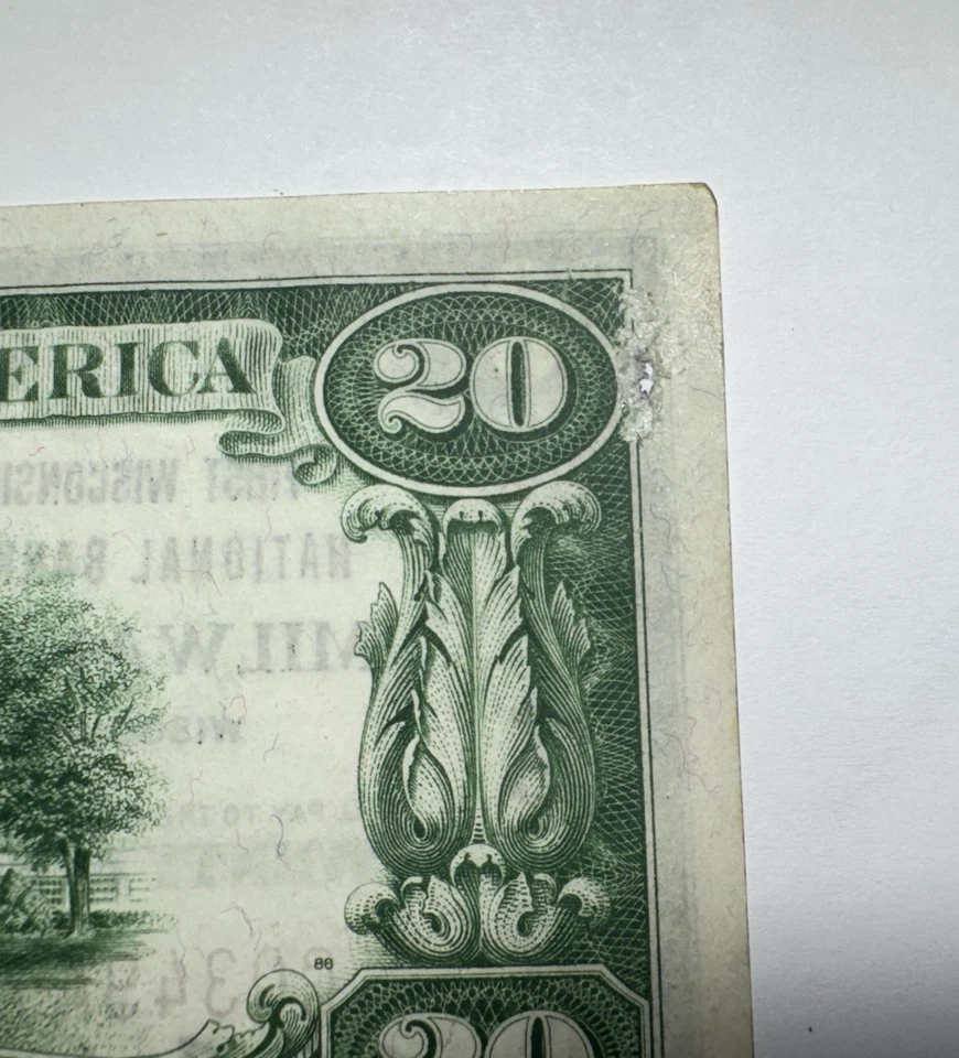 1929 $20 First Wisconsin NB Of Milwaukee National Currency - Image 3 of 3