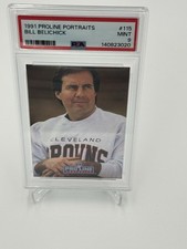 Rookie Card! Bill Belichick! Graded 9.0. 1991 Pro Line Portraits -#115 (RC). rookie card picture