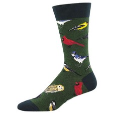 Socksmith Men's Crew Socks Bird Is The Word Novelty Footwear
