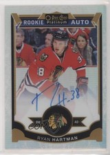 2015-16 O-Pee-Chee Platinum Rookie White Ice 53/99 Ryan Hartman #174 Auto 0k6h