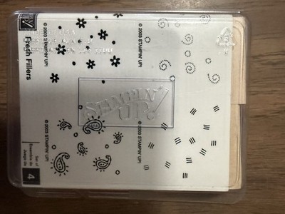 Stampin Up! Fresh Fillers Wood Block Rubber Stamps - NEW