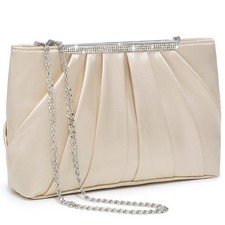 Elegant Pleated Evening Clutch Bags for Women Formal Handbags Purses for Wedd...