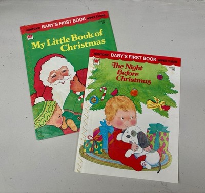 1977 The Night Before Christmas  & My Little Book Of Christmas Non-Toxic Books