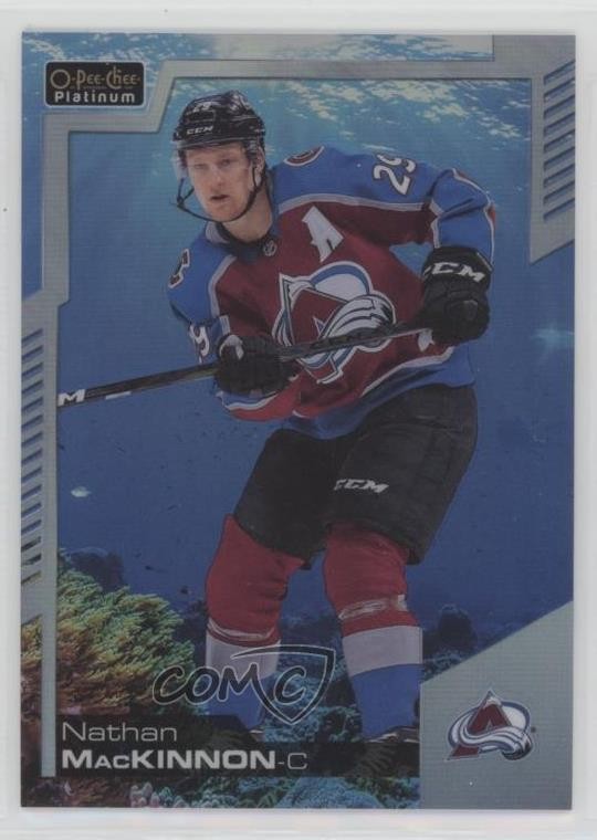 2020-21 O-Pee-Chee Platinum Aquamarine 64/499 Nathan MacKinnon #4 03uh