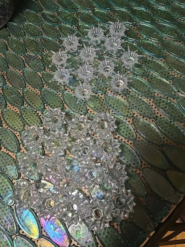 String Christmas Light Reflectors Plastic  2 Styles Lot of 29 Vintage