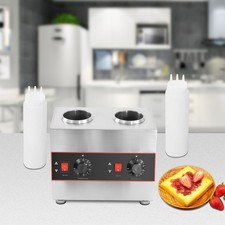 2 Bottles Commercial Electric Warmer Butter Sauce Dispenser Sauce Warmer Pump