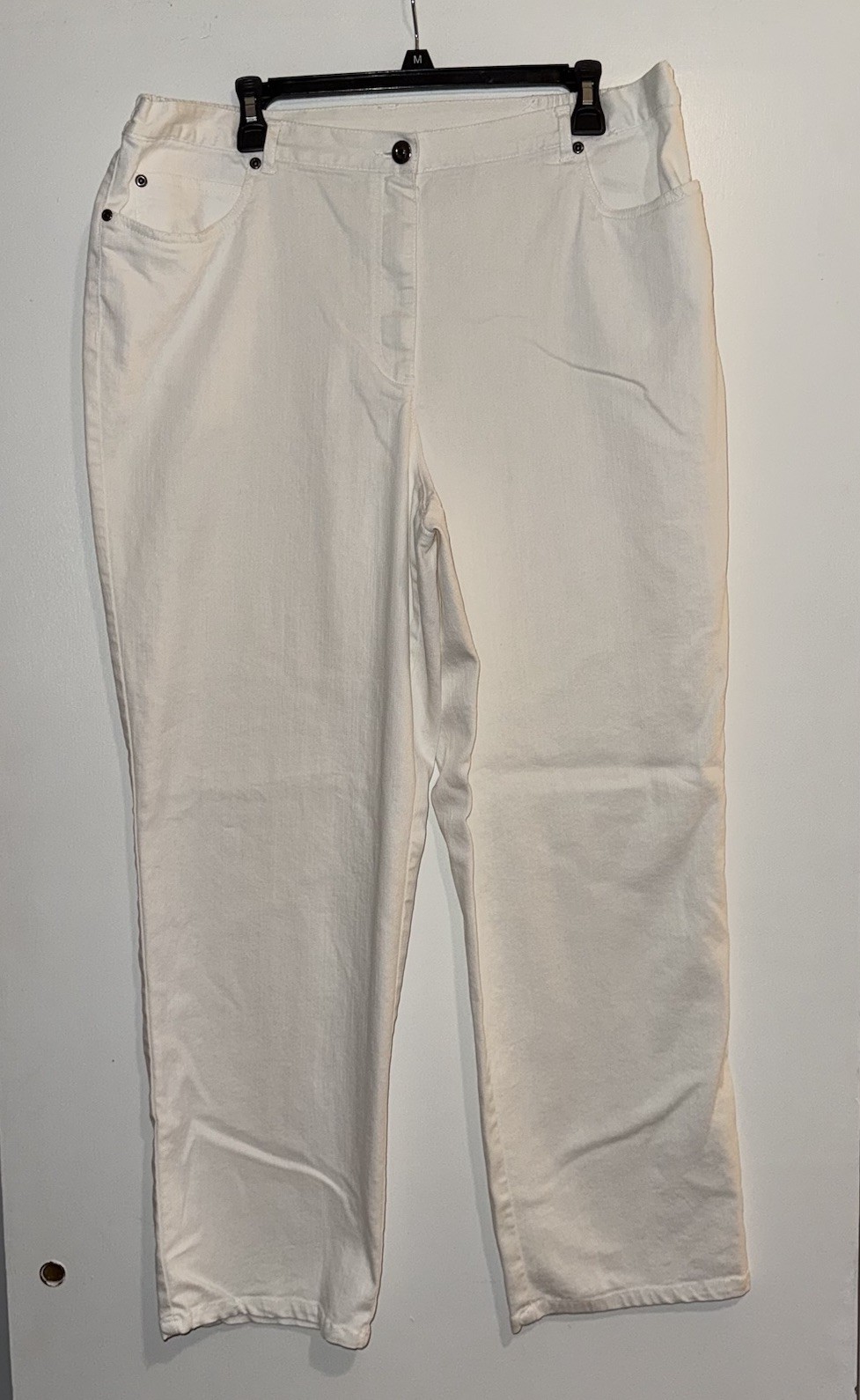 Ruby Rd. Womens White Straight Leg Lightweight De… - image 1