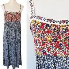 NEW Natural Life Patti Side Slit Midi Floral Dress Boho Hippie Festival Size M