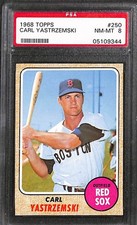 1968 TOPPS #250 Carl Yastrzemski PSA 8 NM-MT 05109344 