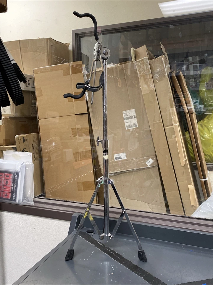 Soporte de tambor Ludwig vintage cromado al ras Chicago EE. UU. con estuche de tambor redoblante Foto 4 de 4