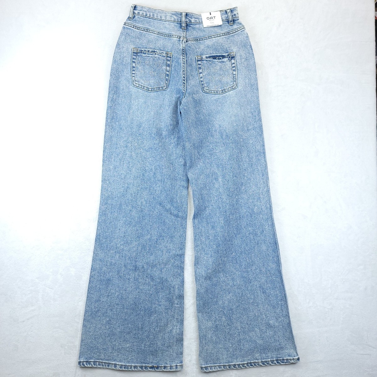 パンツ New York High-Waisted Jeans blue 25 OAT New York Women's 0/25 Heart Rhinestone Denim High Rise