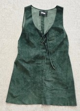 Reformation Women's Joni Green Suede Lace Up Sleeveless Mini Dress! Size M