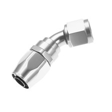 Redhorse Fuel Hose Fitting 1045-04-5 Swivel Hose End Clear Anodized -04an 45deg Redhorse Fuel Hose Fitting 1045-04-5 Swivel Hose End Clear Anodized -04an 45deg