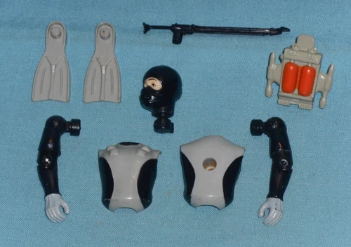 vintage G.I. GI JOE gijoe TORPEDO BODY PARTS + WEAPONS lot #2 gun arms FREE SHIP