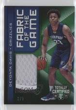 2016-17 Panini Totally Certified Green 2/5 Deyonta Davis #22 0f8