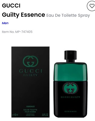 Gucci Guilty Essence for Men Eau de Toilette 3 oz, new in box.