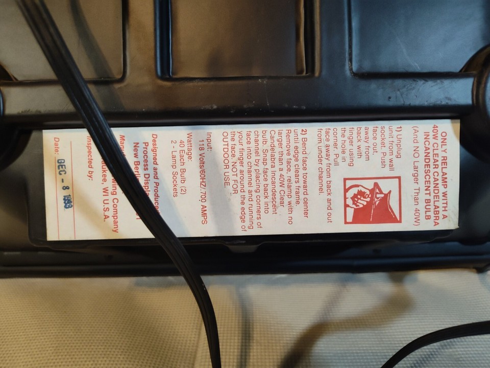 Vtg Pabst Blue Ribbon NA Non Alcoholic Malt Beverage Lighted Beer Sign