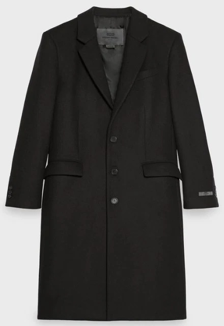 ZARA BNWT 2023. BLACK WOOL MASCULINE STEVEN MEISEL COAT. 3057 200