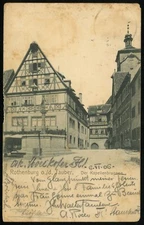 Germany Bavaria Rothenburg ob der Tauber Chapel Fountain Europe 1906 Postal Card