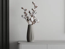 Smooth Ribbed Vase – Modern Elegance for Your Home