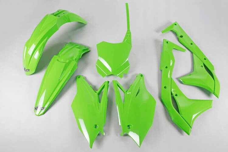 Kit plastique Kawasaki KXF 250 vert contre carénages cassés modèle 2017