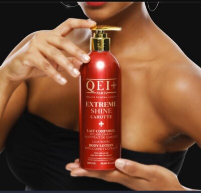 Crème éclaircissante QEI+ Paris Extrême Shine - 500 Ml - Traitement De Nuit à La Carotte Et Lait