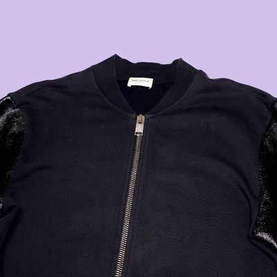 Saint Laurent Paris 2014 Sweat Blouson Black PVC Details Size S 