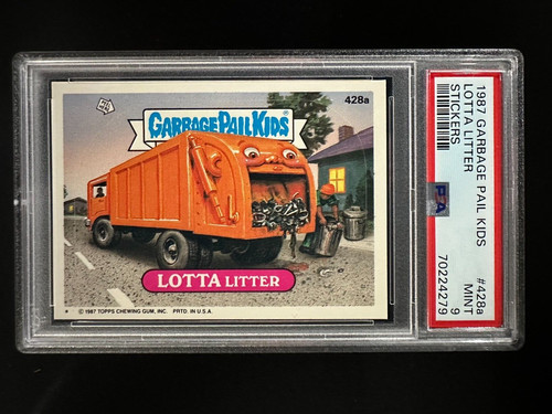 1987 Garbage Pail Kids #428a - Lotta Litter - PSA 9