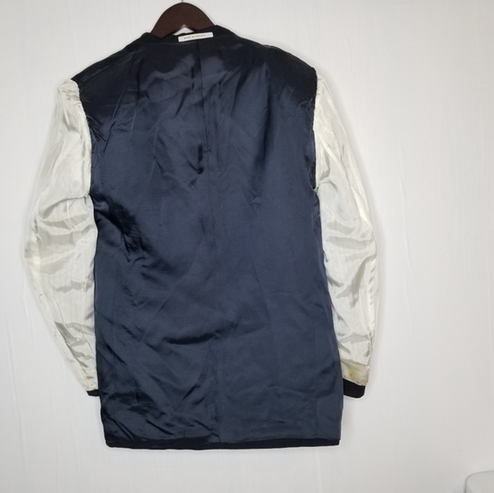 Giacca Blazer Yves Saint Laurent YSL Blu Navy Cappotto Sportivo Uomo Lana