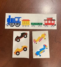 Mrs Grossman Stickers AIRPLANE 1988 CAR 1991 TRAIN SET 1983 Vintage