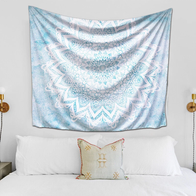 Mandala boêmia pendurada na parede quarto arte decoração tapeçaria tapete fundo cobertor - Imagem 4 de 4