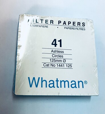 125mm Whatman  filter paper, ashless, Grade 41 ,1441-125